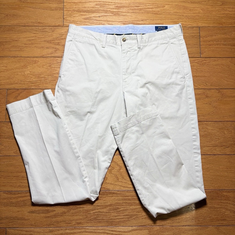 Polo Ralph Lauren Men's 34X34 Stretch Straight Fit Chino Pants Pony Embroidery